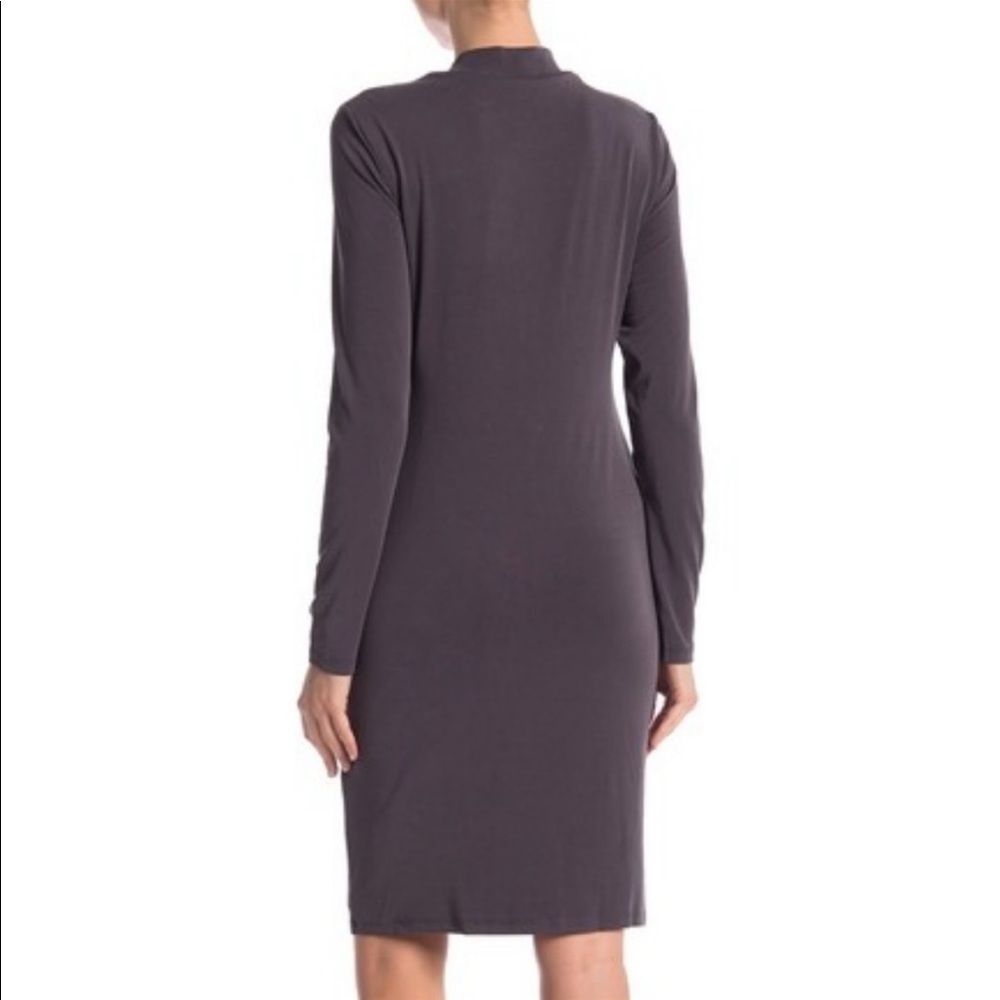FOR THE REPUBLIC Long Sleeve Mock Neck Midi Dress size medium - Picture 2 of 5